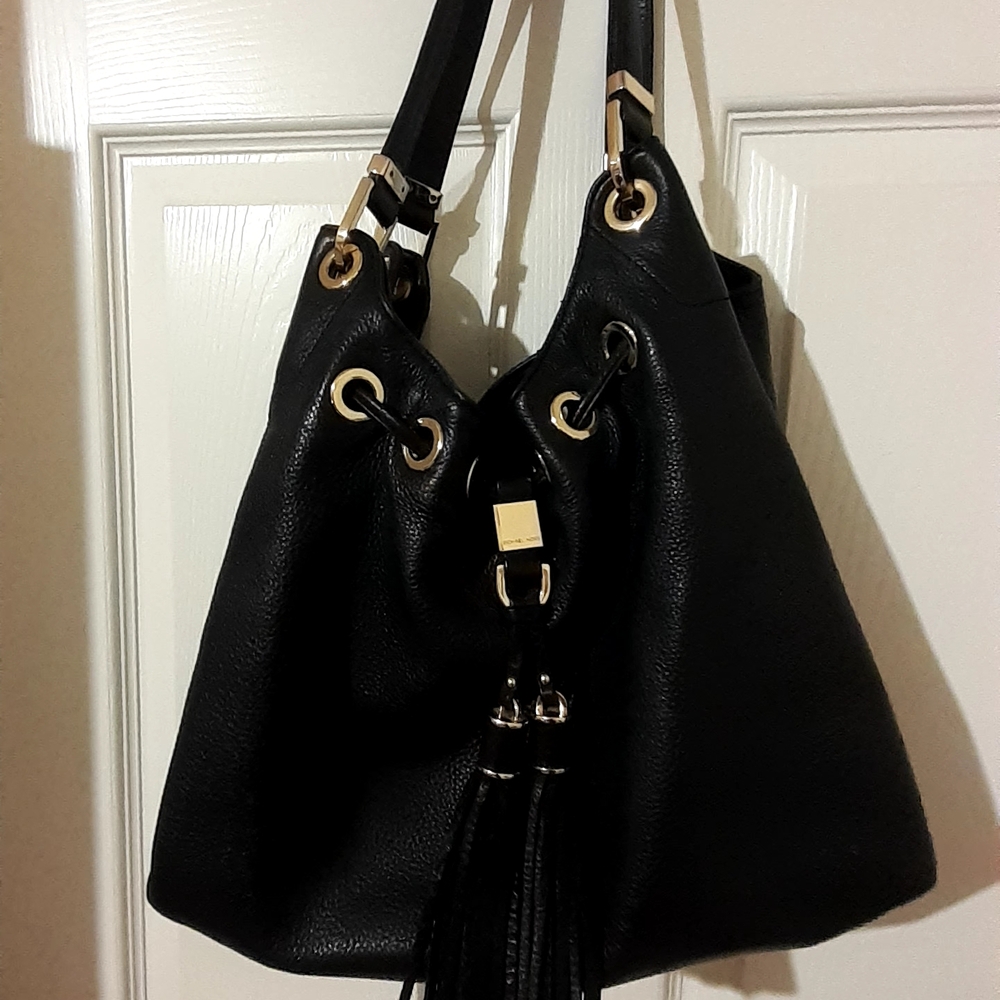Michael Kors Black Leather Shoulder Bag